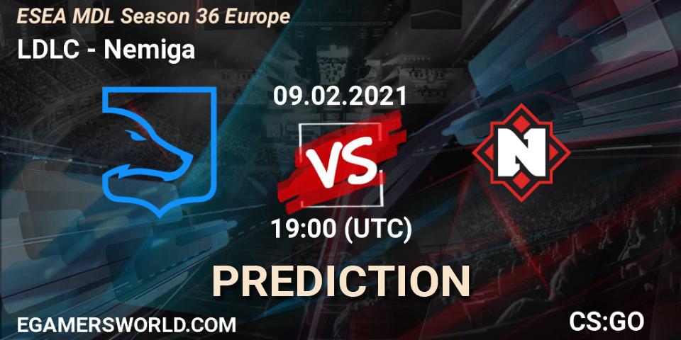 Prognose für das Spiel LDLC VS Nemiga. 09.02.21. CS2 (CS:GO) - MDL ESEA Season 36: Europe - Premier division
