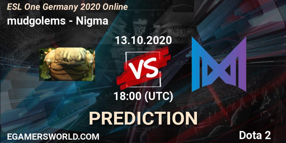 Prognose für das Spiel mudgolems VS Nigma. 13.10.2020 at 18:33. Dota 2 - ESL One Germany 2020 Online