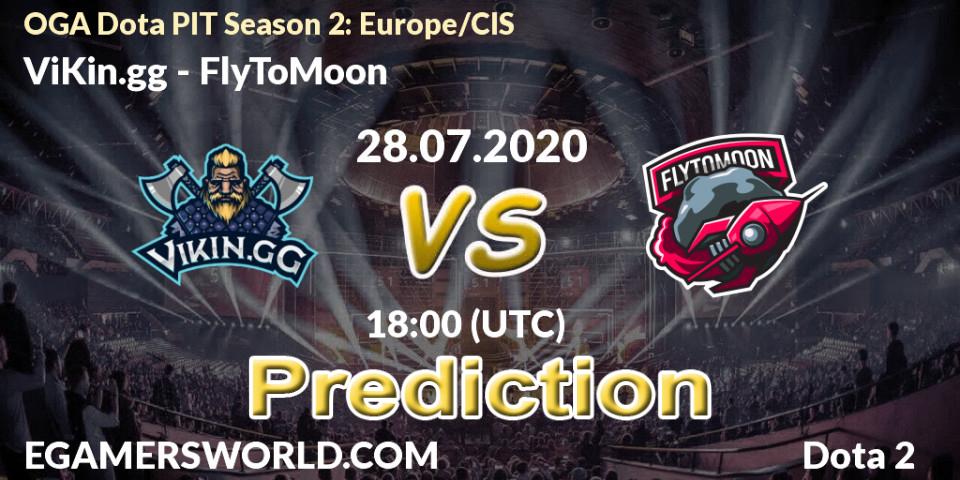 Prognose für das Spiel ViKin.gg VS FlyToMoon. 28.07.20. Dota 2 - OGA Dota PIT Season 2: Europe/CIS