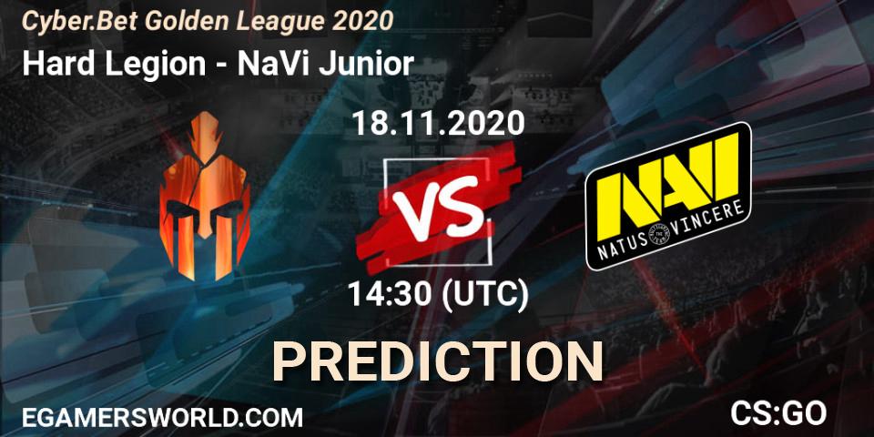 Prognose für das Spiel Hard Legion VS NaVi Junior. 18.11.20. CS2 (CS:GO) - Cyber.Bet Golden League 2020