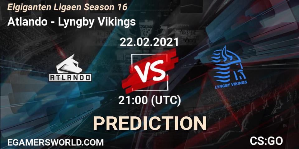 Prognose für das Spiel Atlando VS Lyngby Vikings. 22.02.2021 at 21:00. Counter-Strike (CS2) - Elgiganten Ligaen Season 16