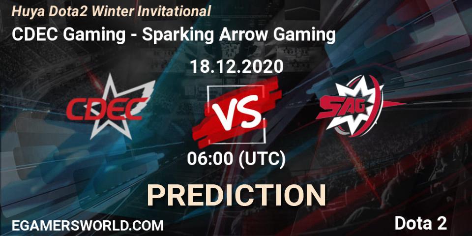 Prognose für das Spiel CDEC Gaming VS Sparking Arrow Gaming. 16.12.20. Dota 2 - Huya Dota2 Winter Invitational