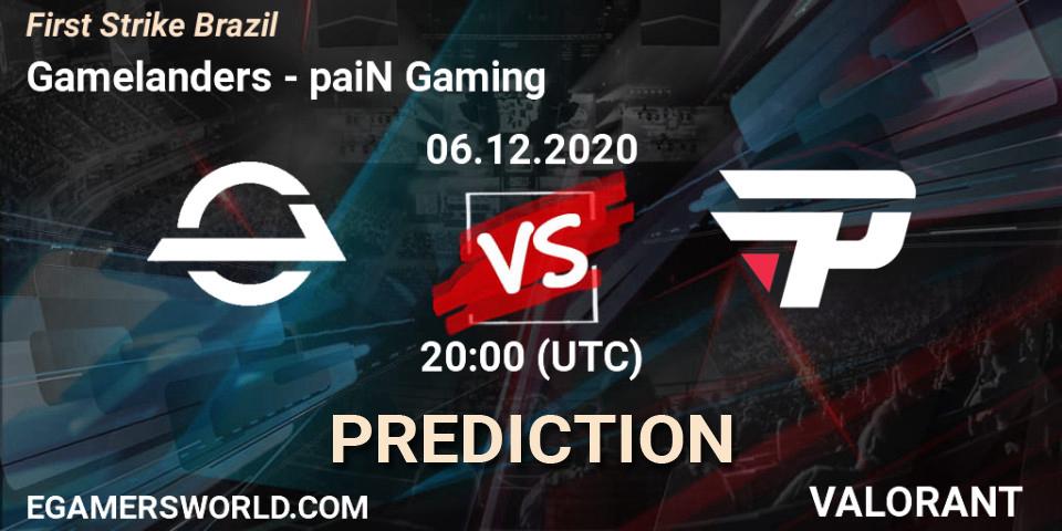 Prognose für das Spiel Gamelanders VS paiN Gaming. 06.12.2020 at 20:00. VALORANT - First Strike Brazil