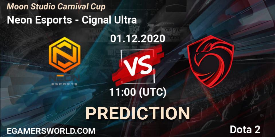 Prognose für das Spiel Neon Esports VS Cignal Ultra. 01.12.20. Dota 2 - Moon Studio Carnival Cup