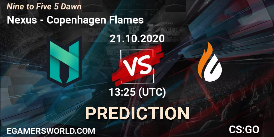 Prognose für das Spiel Nexus VS Copenhagen Flames. 21.10.20. CS2 (CS:GO) - Nine to Five 5 Dawn