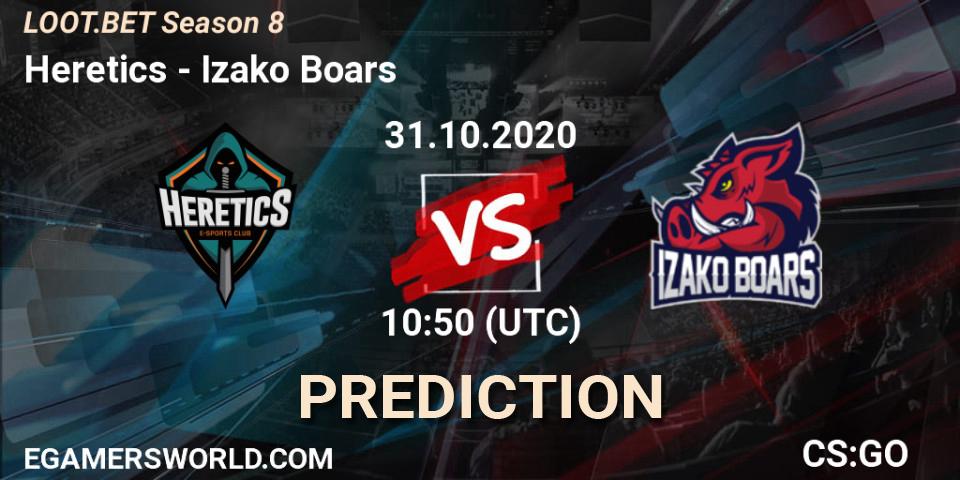 Prognose für das Spiel Heretics VS Izako Boars. 31.10.20. CS2 (CS:GO) - LOOT.BET Season 8