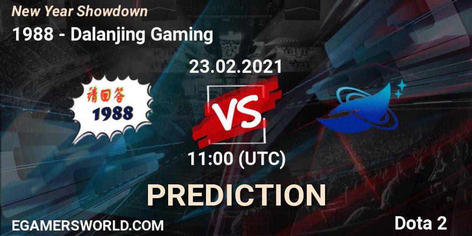 Prognose für das Spiel 请回答1988 VS Dalanjing Gaming. 23.02.2021 at 11:10. Dota 2 - New Year Showdown