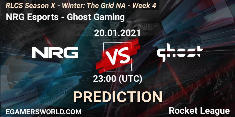 Prognose für das Spiel NRG Esports VS Ghost Gaming. 20.01.21. Rocket League - RLCS Season X - Winter: The Grid NA - Week 4