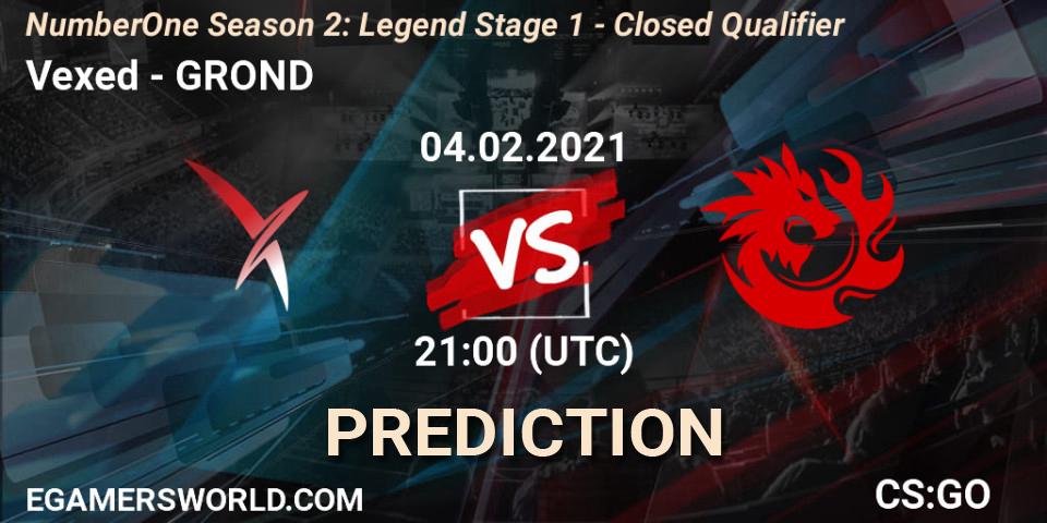 Prognose für das Spiel Vexed VS GROND. 04.02.21. CS2 (CS:GO) - NumberOne Season 2: Legend Stage 1 - Closed Qualifier