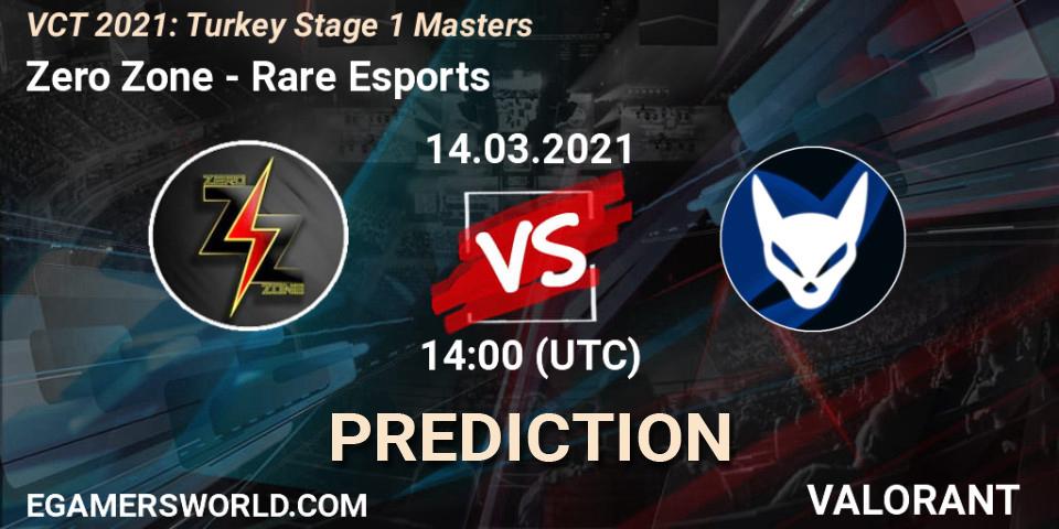 Prognose für das Spiel Zero Zone VS Rare Esports. 14.03.2021 at 15:00. VALORANT - VCT 2021: Turkey Stage 1 Masters