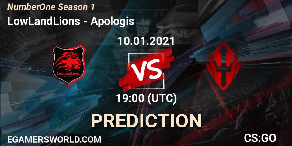 Prognose für das Spiel LowLandLions VS Apologis. 10.01.2021 at 19:00. Counter-Strike (CS2) - NumberOne Season 1