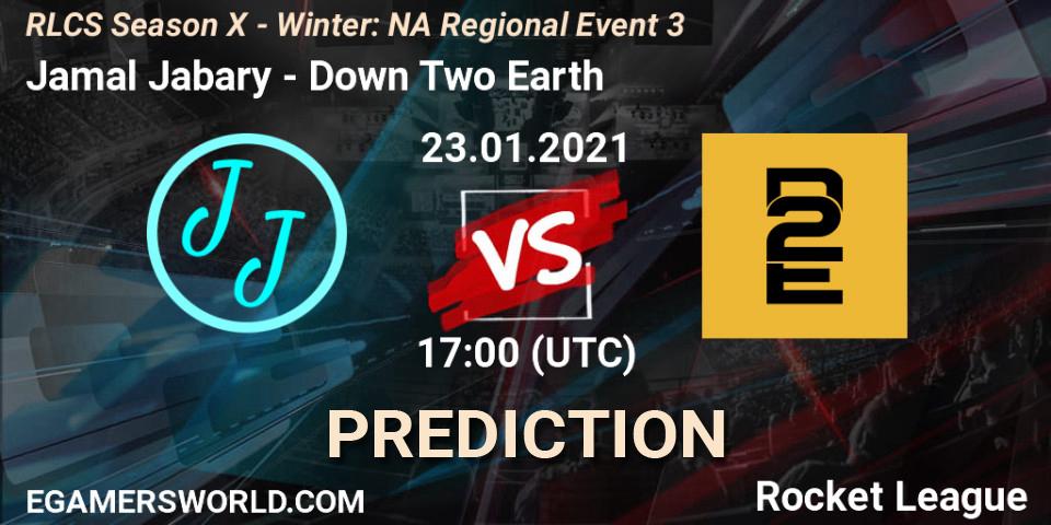 Prognose für das Spiel Jamal Jabary VS Down Two Earth. 23.01.21. Rocket League - RLCS Season X - Winter: NA Regional Event 3