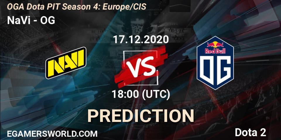 Prognose für das Spiel NaVi VS OG. 17.12.20. Dota 2 - OGA Dota PIT Season 4: Europe/CIS