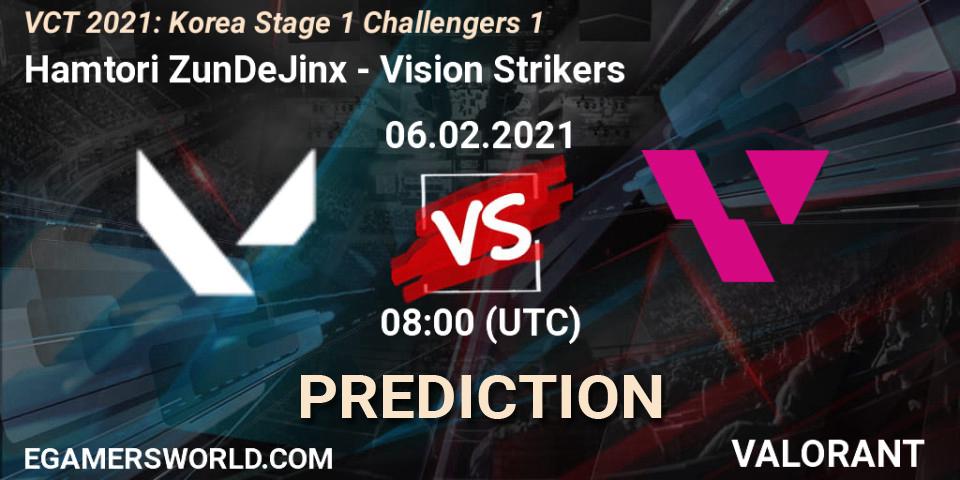 Prognose für das Spiel Hamtori ZunDeJinx VS Vision Strikers. 06.02.2021 at 10:00. VALORANT - VCT 2021: Korea Stage 1 Challengers 1