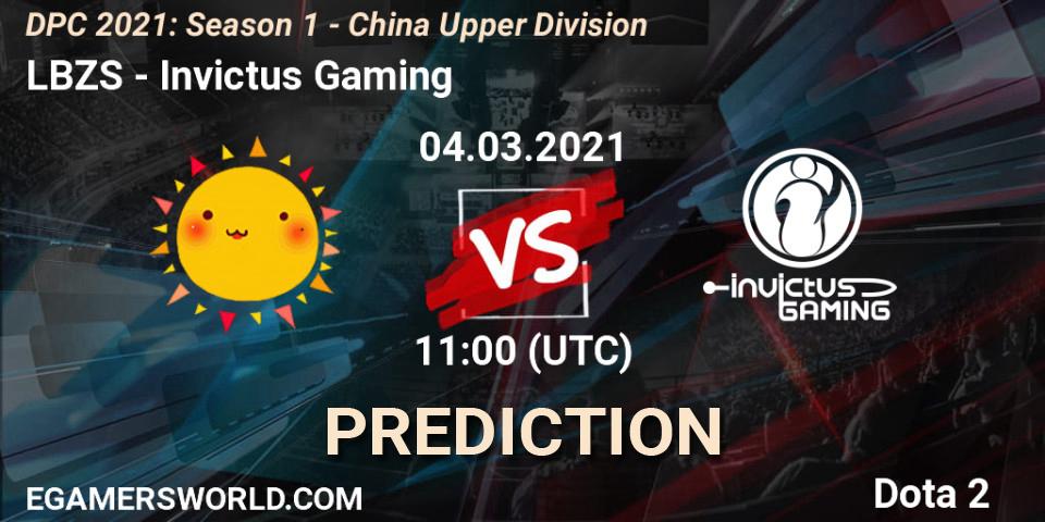 Prognose für das Spiel LBZS VS Invictus Gaming. 04.03.2021 at 11:01. Dota 2 - DPC 2021: Season 1 - China Upper Division