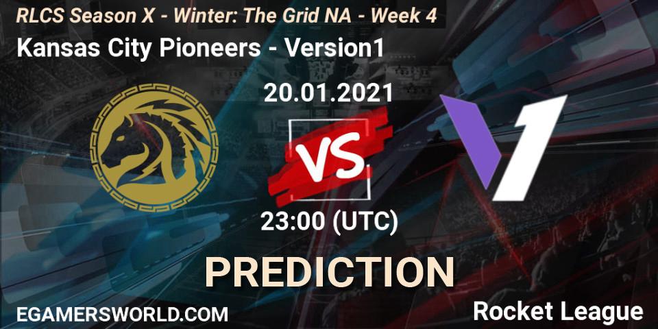 Prognose für das Spiel Kansas City Pioneers VS Version1. 20.01.2021 at 23:00. Rocket League - RLCS Season X - Winter: The Grid NA - Week 4