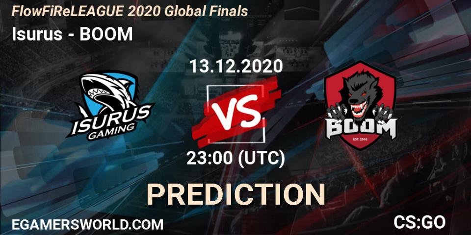 Prognose für das Spiel Isurus VS BOOM. 13.12.20. CS2 (CS:GO) - FlowFiReLEAGUE 2020 Global Finals