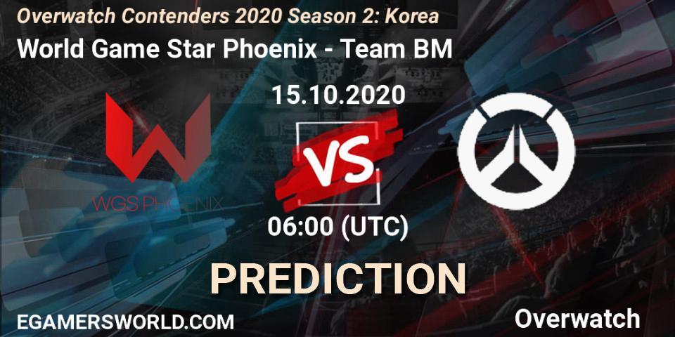 Prognose für das Spiel World Game Star Phoenix VS Team BM. 16.10.20. Overwatch - Overwatch Contenders 2020 Season 2: Korea