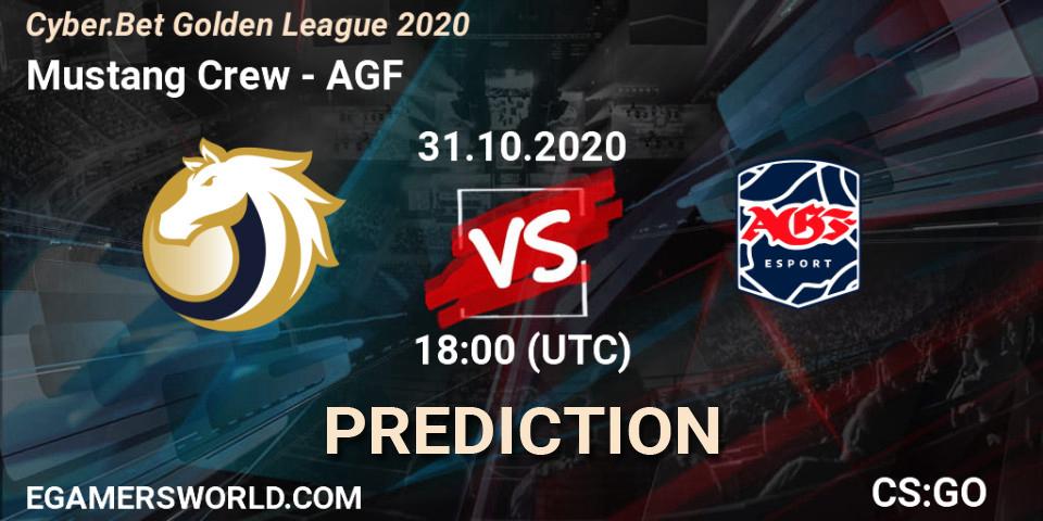 Prognose für das Spiel Mustang Crew VS AGF. 31.10.20. CS2 (CS:GO) - Cyber.Bet Golden League 2020