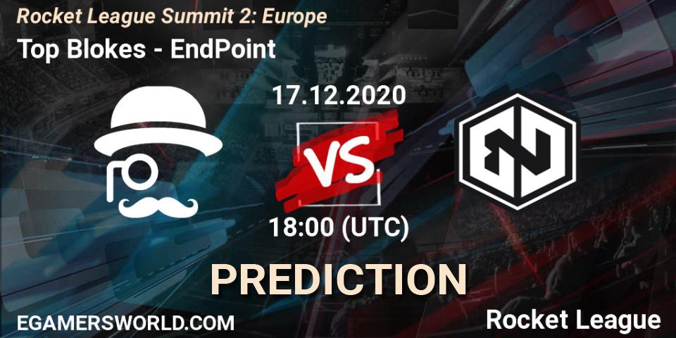 Prognose für das Spiel Top Blokes VS EndPoint. 17.12.2020 at 18:00. Rocket League - Rocket League Summit 2: Europe