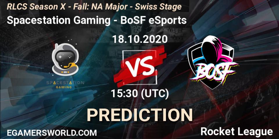 Prognose für das Spiel Spacestation Gaming VS BoSF eSports. 18.10.20. Rocket League - RLCS Season X - Fall: NA Major - Swiss Stage