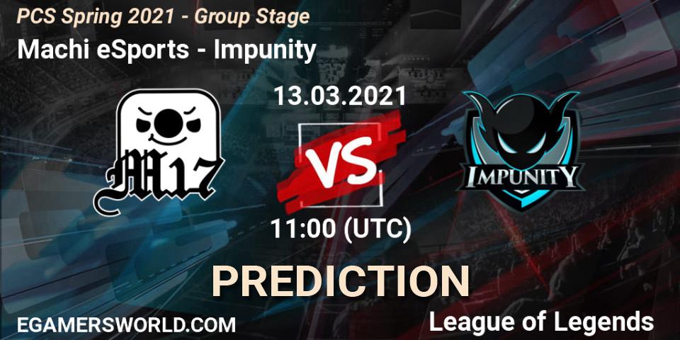 Prognose für das Spiel Machi eSports VS Impunity. 13.03.2021 at 11:00. LoL - PCS Spring 2021 - Group Stage