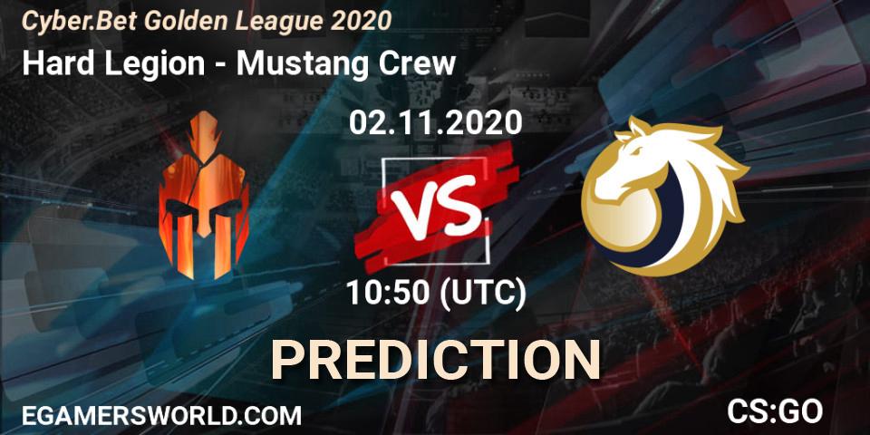 Prognose für das Spiel Hard Legion VS Mustang Crew. 02.11.20. CS2 (CS:GO) - Cyber.Bet Golden League 2020