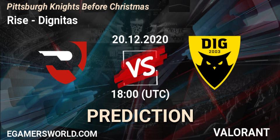 Prognose für das Spiel Rise VS Dignitas. 20.12.2020 at 18:00. VALORANT - Pittsburgh Knights Before Christmas