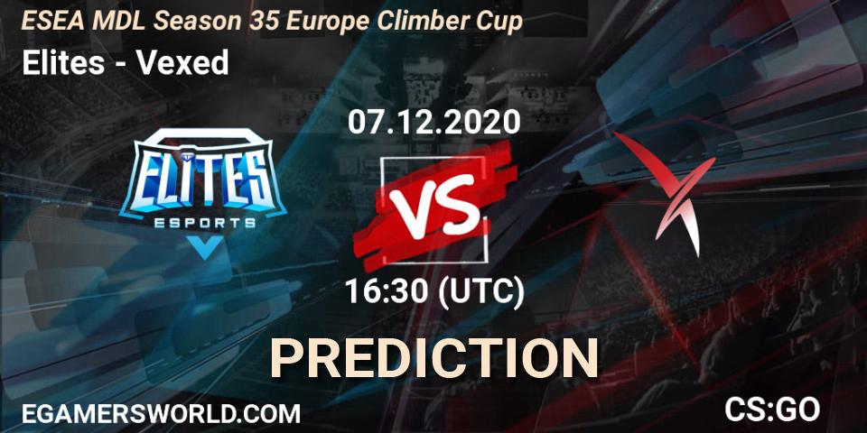 Prognose für das Spiel Elites VS Vexed. 07.12.20. CS2 (CS:GO) - ESEA MDL Season 35 Europe Climber Cup
