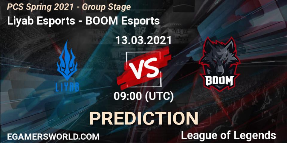 Prognose für das Spiel Liyab Esports VS BOOM Esports. 13.03.2021 at 09:00. LoL - PCS Spring 2021 - Group Stage