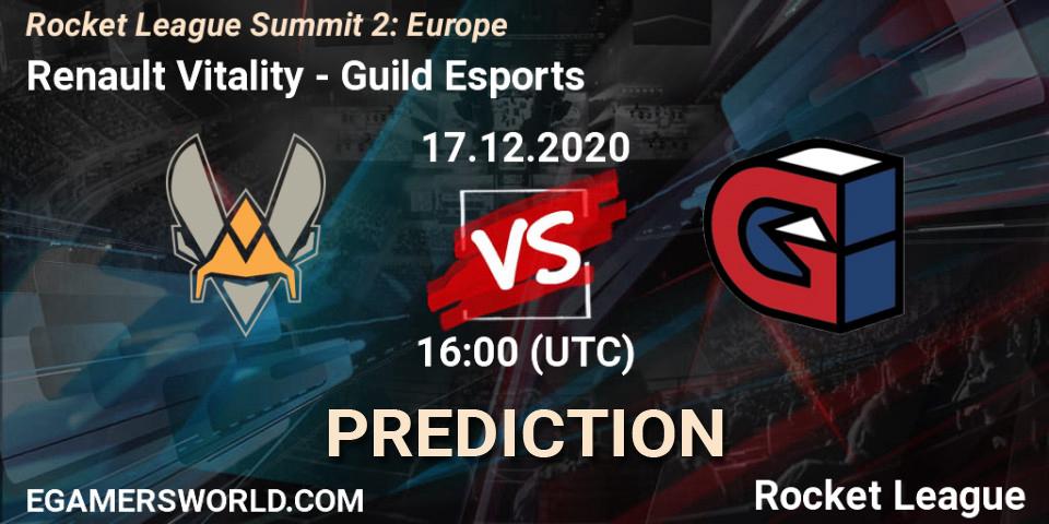 Prognose für das Spiel Renault Vitality VS Guild Esports. 17.12.2020 at 16:00. Rocket League - Rocket League Summit 2: Europe
