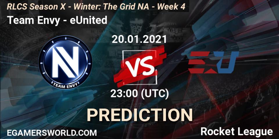 Prognose für das Spiel Team Envy VS eUnited. 20.01.2021 at 23:00. Rocket League - RLCS Season X - Winter: The Grid NA - Week 4