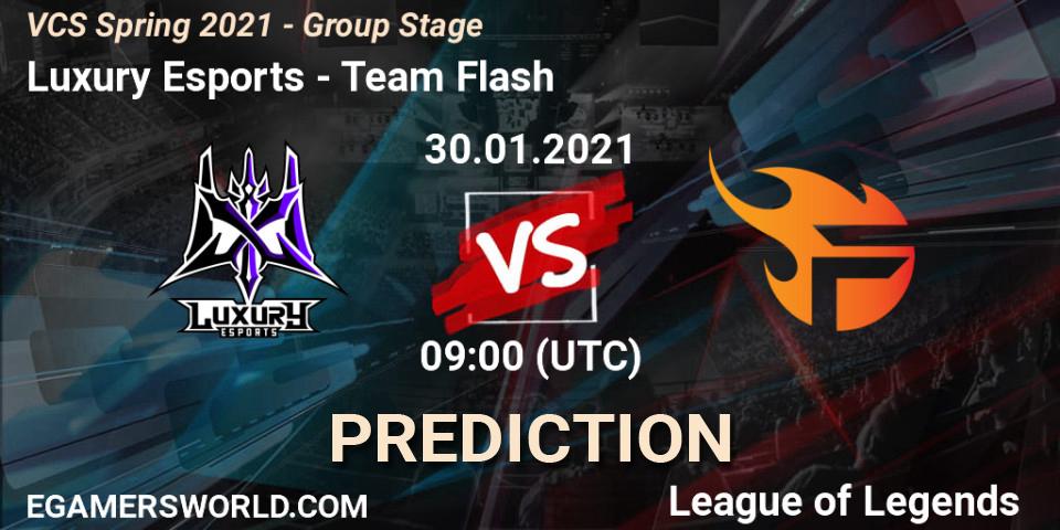 Prognose für das Spiel Luxury Esports VS Team Flash. 30.01.2021 at 10:19. LoL - VCS Spring 2021 - Group Stage