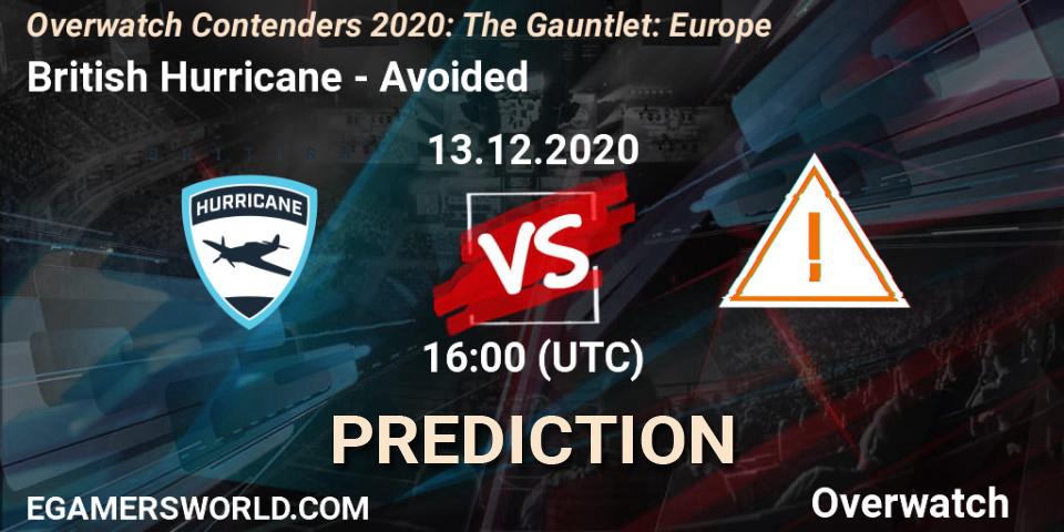 Prognose für das Spiel British Hurricane VS Avoided. 13.12.20. Overwatch - Overwatch Contenders 2020: The Gauntlet: Europe