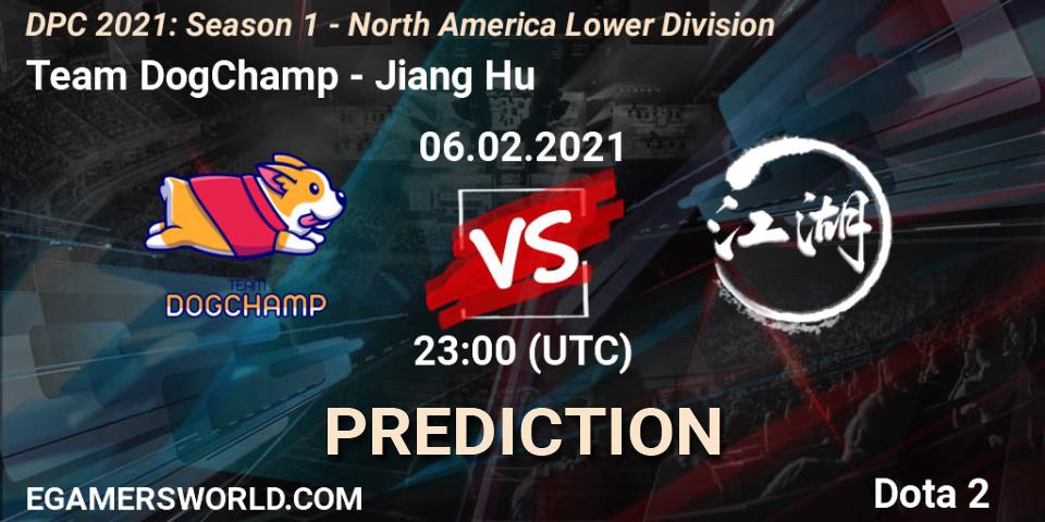Prognose für das Spiel Team DogChamp VS Jiang Hu. 06.02.2021 at 23:02. Dota 2 - DPC 2021: Season 1 - North America Lower Division