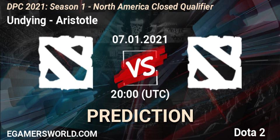 Prognose für das Spiel Undying VS Aristotle. 07.01.2021 at 20:29. Dota 2 - DPC 2021: Season 1 - North America Closed Qualifier
