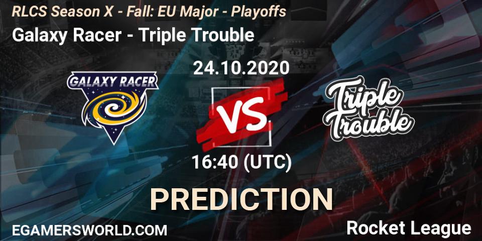 Prognose für das Spiel Galaxy Racer VS Triple Trouble. 24.10.20. Rocket League - RLCS Season X - Fall: EU Major - Playoffs