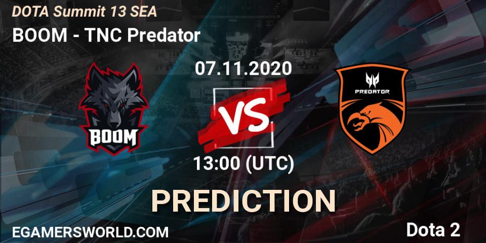 Prognose für das Spiel BOOM VS TNC Predator. 07.11.2020 at 13:28. Dota 2 - DOTA Summit 13: SEA