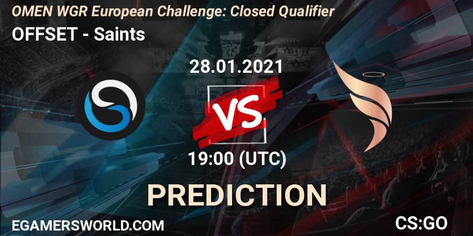 Prognose für das Spiel OFFSET VS Saints. 28.01.21. CS2 (CS:GO) - OMEN WGR European Challenge: Closed Qualifier
