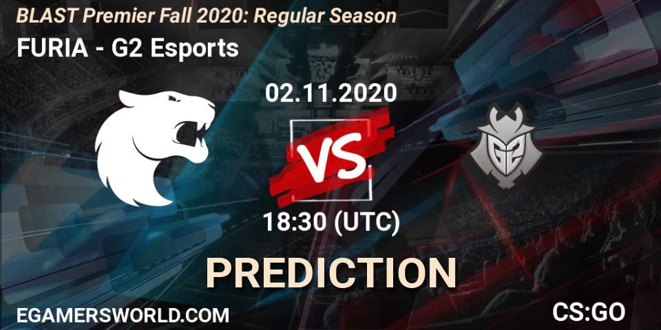 Prognose für das Spiel FURIA VS G2 Esports. 02.11.2020 at 21:30. Counter-Strike (CS2) - BLAST Premier Fall 2020: Regular Season