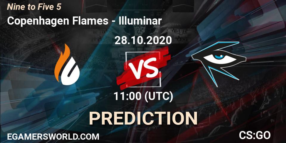 Prognose für das Spiel Copenhagen Flames VS Illuminar. 28.10.20. CS2 (CS:GO) - Nine to Five 5