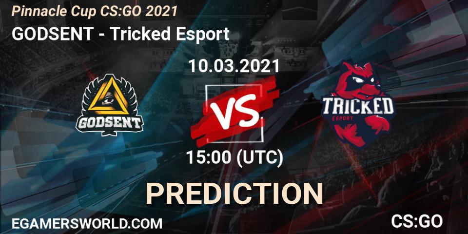 Prognose für das Spiel GODSENT VS Tricked Esport. 10.03.2021 at 15:00. Counter-Strike (CS2) - Pinnacle Cup #1