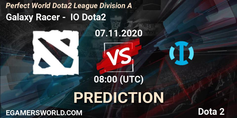 Prognose für das Spiel Galaxy Racer VS IO Dota2. 07.11.20. Dota 2 - Perfect World Dota2 League Division A