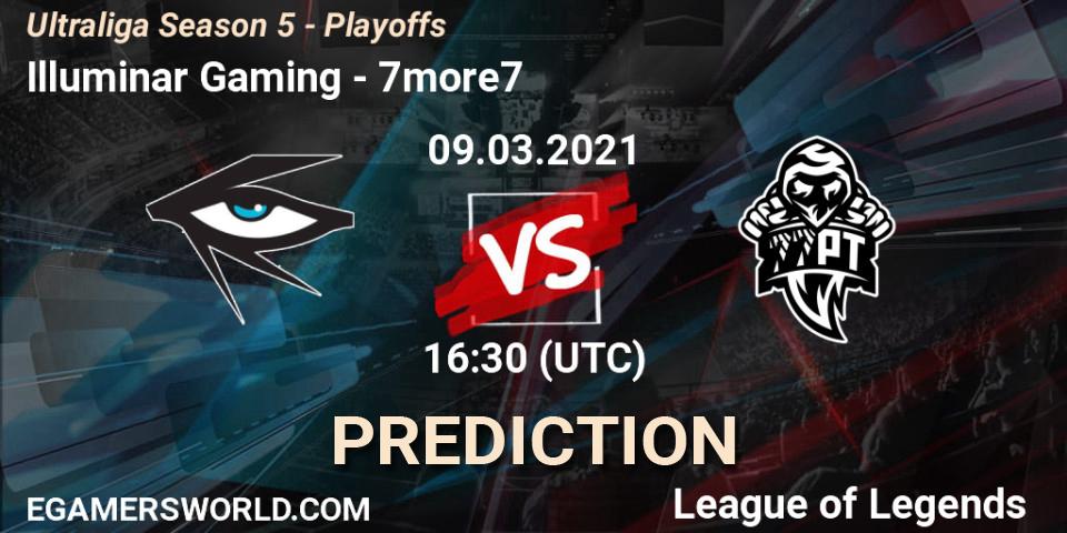 Prognose für das Spiel Illuminar Gaming VS 7more7. 09.03.2021 at 16:30. LoL - Ultraliga Season 5 - Playoffs