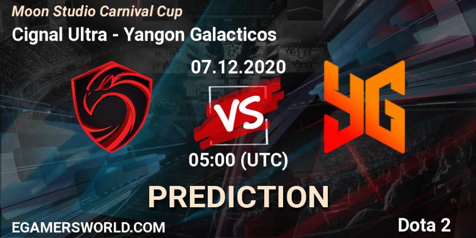 Prognose für das Spiel Cignal Ultra VS Yangon Galacticos. 07.12.20. Dota 2 - Moon Studio Carnival Cup
