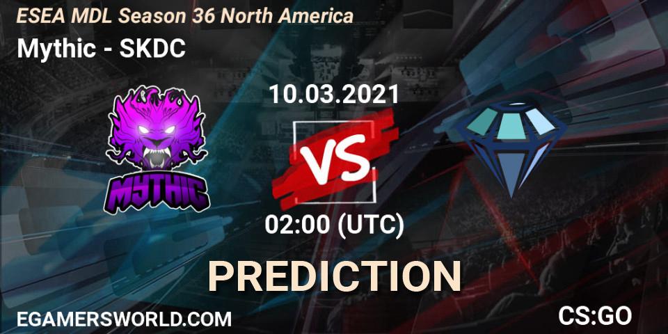 Prognose für das Spiel Mythic VS SKDC. 10.03.21. CS2 (CS:GO) - MDL ESEA Season 36: North America - Premier Division