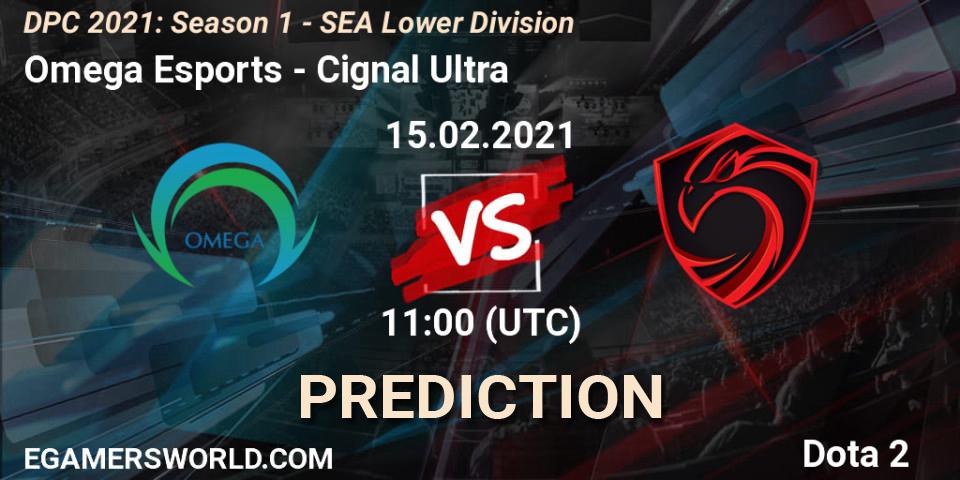 Prognose für das Spiel Omega Esports VS Cignal Ultra. 15.02.21. Dota 2 - DPC 2021: Season 1 - SEA Lower Division