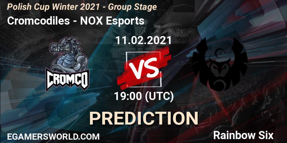 Prognose für das Spiel Cromcodiles VS NOX Esports. 11.02.2021 at 19:00. Rainbow Six - Polish Cup Winter 2021 - Group Stage