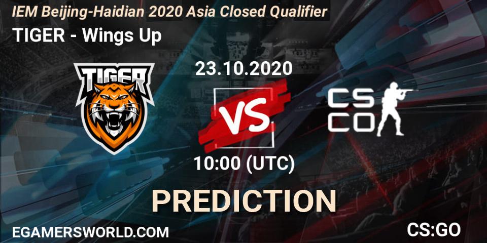 Prognose für das Spiel TIGER VS Wings Up. 23.10.2020 at 10:00. Counter-Strike (CS2) - IEM Beijing-Haidian 2020 Asia Closed Qualifier