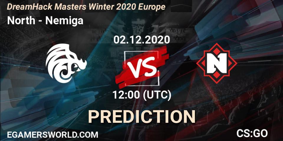 Prognose für das Spiel North VS Nemiga. 02.12.20. CS2 (CS:GO) - DreamHack Masters Winter 2020 Europe